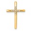 10K Yellow Gold .03ct. Diamond Cross Chain Slide - 20 mm