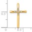 10K Yellow Gold .03ct. Diamond Cross Chain Slide - 20 mm