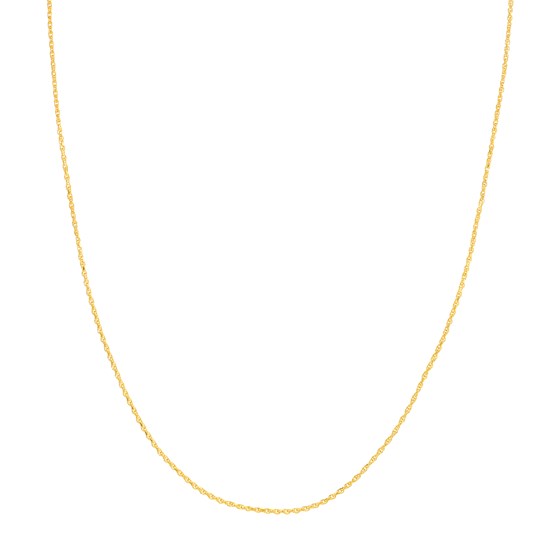 10K Yellow Gold 1.05 mm DC Rope Chain with Lobster Clasp - 18in.