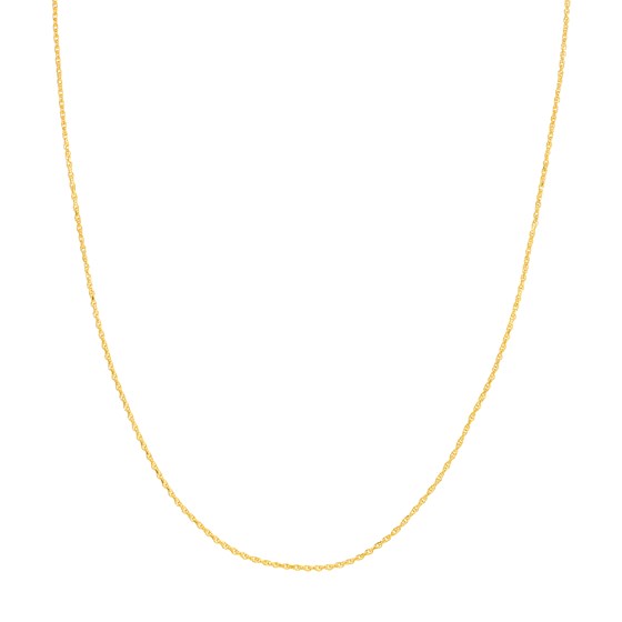 10K Yellow Gold 1.05 mm DC Rope Chain with Lobster Clasp - 18in. 10K Yellow Gold 1.05 mm DC Rope Chain with Lobster Clasp - 18in.