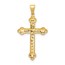 10K Yellow Gold 1/10ct. Diamond Cross Pendant - 30 mm