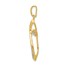 10K Yellow Gold 1/10ct. Diamond Cross Pendant - 37.5 mm