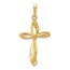 10K Yellow Gold 1/10ct. Diamond Cross Pendant - 37.5 mm