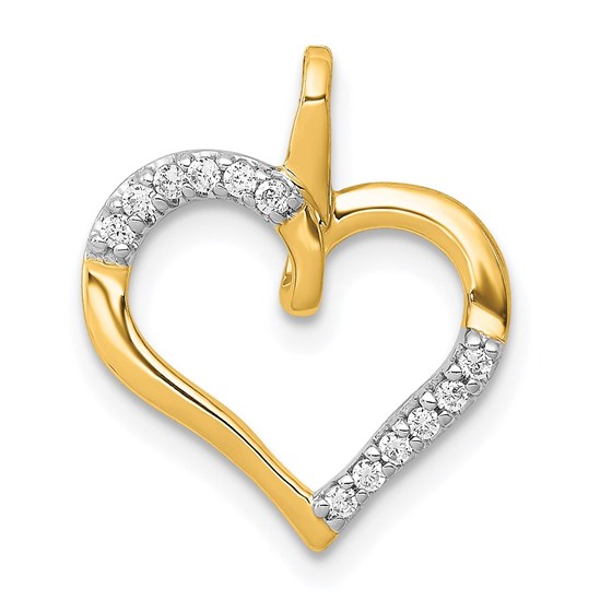 10K Yellow Gold 1/15ct. Diamond Heart Pendant 10K Yellow Gold 1/15ct. Diamond Heart Pendant