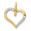 10K Yellow Gold 1/15ct. Diamond Heart Pendant