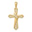 10K Yellow Gold 1/20ct. Diamond Cross Pendant - 32.5 mm