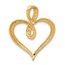 10K Yellow Gold 1/20ct. Diamond Heart and Infinity Pendant - in.