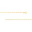 10K Yellow Gold 1.28 mm Concave Figaro Chain Spring Ring - 18in.