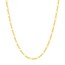 10K Yellow Gold 1.28 mm Concave Figaro Chain Spring Ring - 20in.