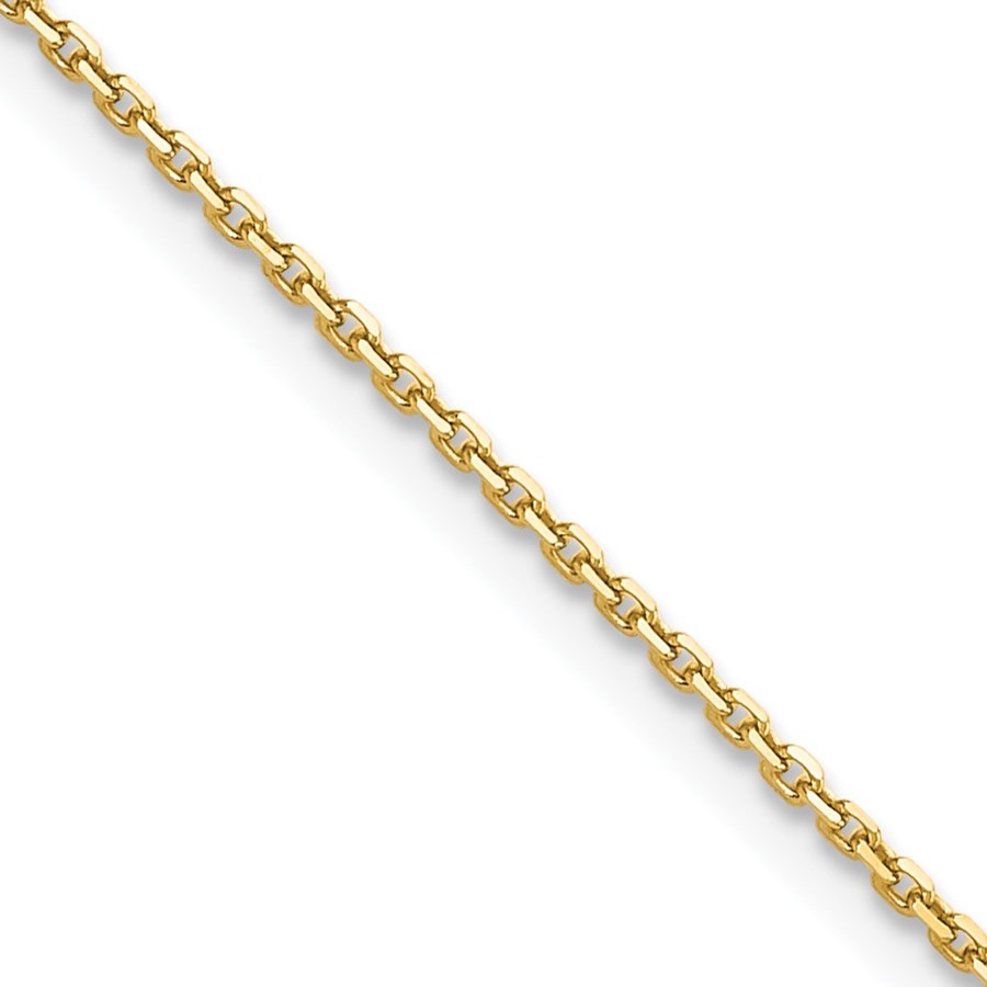 14k Yellow Gold Adjustable Cable Chain (1.10 mm)