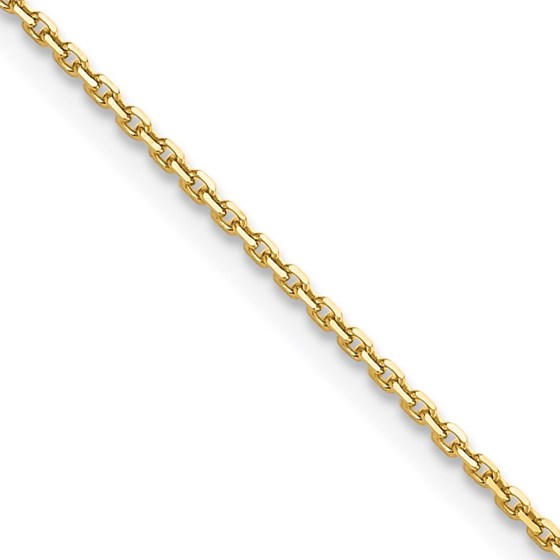 10K Yellow Gold 1.3mm D/C Cable Chain - 22 in. 10K Yellow Gold 1.3mm D/C Cable Chain - 22 in.