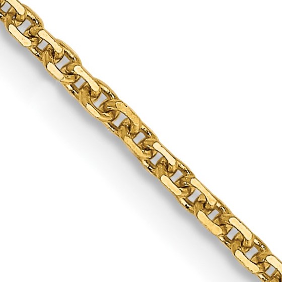 10K Yellow Gold 1.45mm D/C Cable Chain - 18 in. 10K Yellow Gold 1.45mm D/C Cable Chain - 18 in.