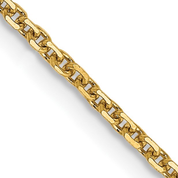 10K Yellow Gold 1.45mm D/C Cable Chain - 18 in.