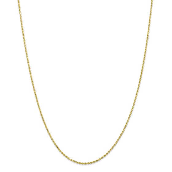 10k Yellow Gold 1.5 mm Diamond-cut Rope Chain - 28 in. 10k Yellow Gold 1.5 mm Diamond-cut Rope Chain - 28 in.
