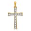 10K Yellow Gold 1/5ct. Diamond Cross Pendant - 29 mm