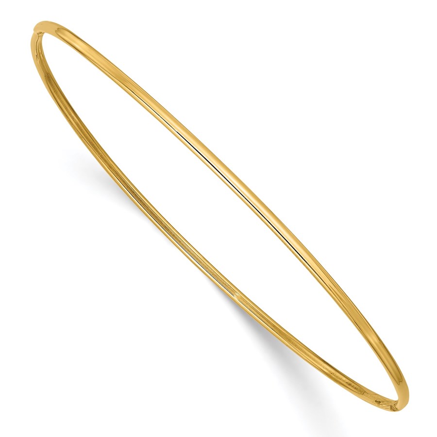 10K Yellow Gold 1.5mm Slip-on Bangle Bracelet - 8 in.