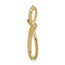 10K Yellow Gold 1/6ct. Diamond Cross Chain Slide - 24 mm