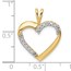 10K Yellow Gold 1/6ct. Diamond Heart Pendant