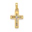 10K Yellow Gold 1/6ct. Diamond Latin Cross Pendant - 19 mm