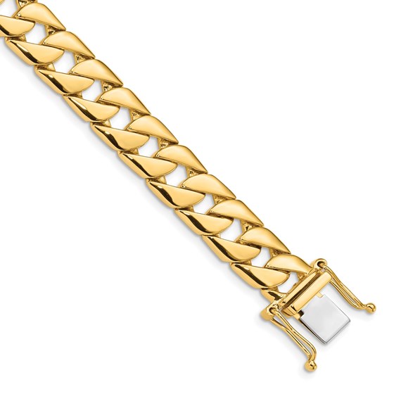 10K Yellow Gold 10.2mm Hand- Fancy Link Bracelet - 8 in. 10K Yellow Gold 10.2mm Hand- Fancy Link Bracelet - 8 in.
