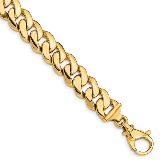 10K Yellow Gold 10.75mm Fancy Link Bracelet - 8.5 in. 10K Yellow Gold 10.75mm Fancy Link Bracelet - 8.5 in.