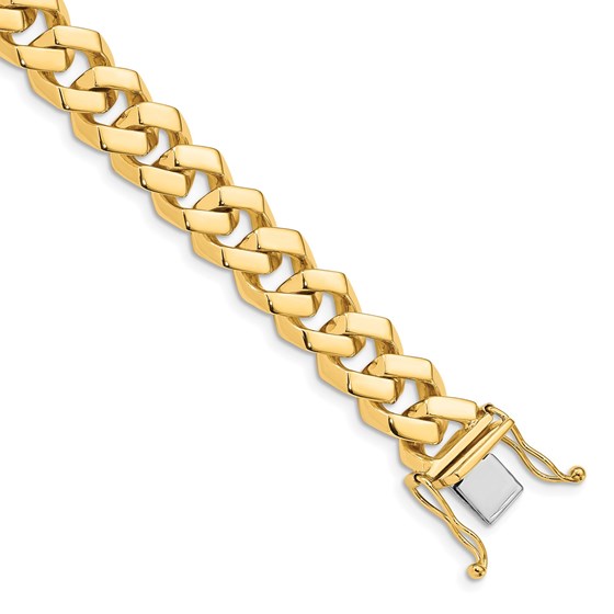 10K Yellow Gold 10mm Fancy Link Bracelet - 9 in.