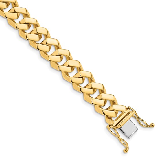 10K Yellow Gold 10mm Fancy Link Bracelet - 9 in. 10K Yellow Gold 10mm Fancy Link Bracelet - 9 in.