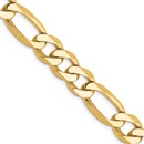 10K Yellow Gold 10mm Flat Figaro Chain - 26 in.