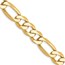 10K Yellow Gold 10mm Flat Figaro Chain - 26 in.