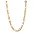 10K Yellow Gold 10mm Flat Figaro Chain - 26 in.