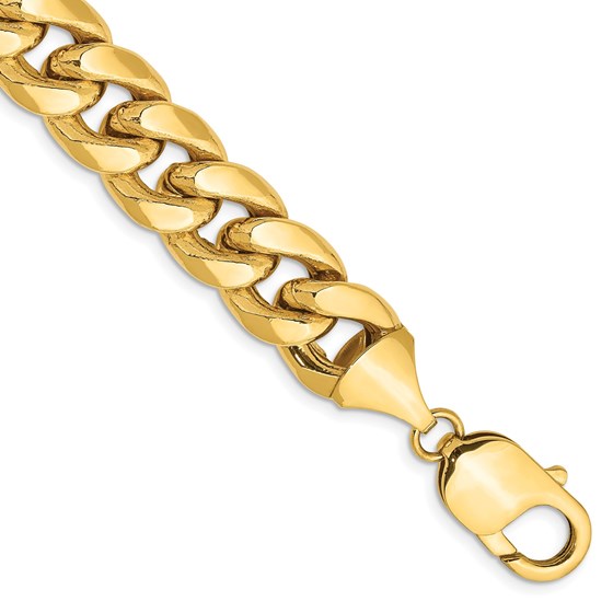 10K Yellow Gold 11mm Semi-Solid Miami Cuban Chain - 10 in. 10K Yellow Gold 11mm Semi-Solid Miami Cuban Chain - 10 in.