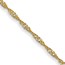 10K Yellow Gold 1mm Carded Singapore Chain - 16 in.