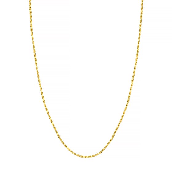 10K Yellow Gold 2.15 mm DC Rope Chain with Lobster Clasp - 24in.