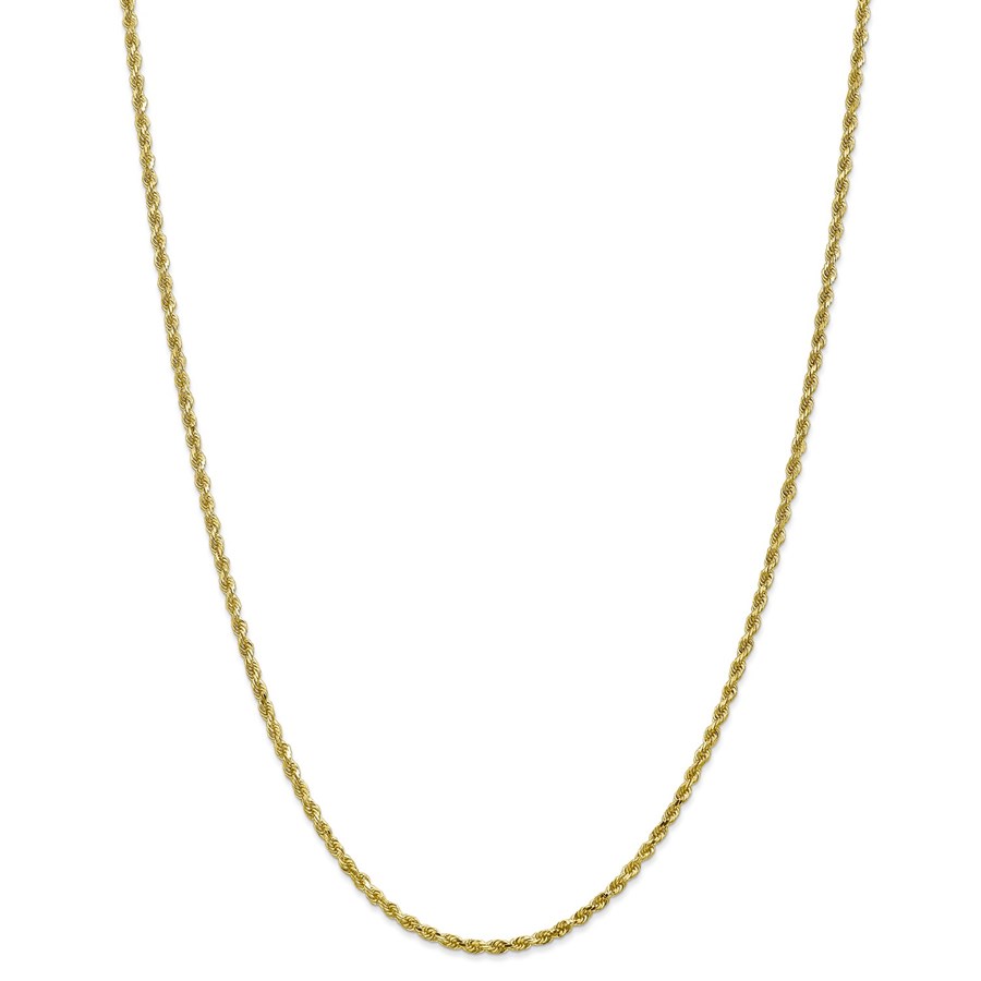 10k Yellow Gold 2.25 mm Diamond-cut Rope Chain - 28 in.