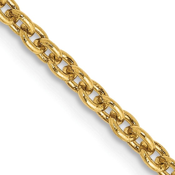 10K Yellow Gold 2.2mm Forzantine Cable Chain - 16 in. 10K Yellow Gold 2.2mm Forzantine Cable Chain - 16 in.
