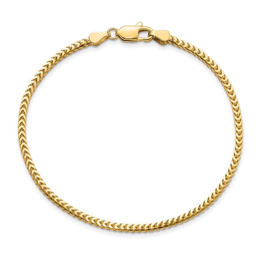 10K Yellow Gold 2.3mm Franco Chain - 8 in.