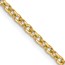 10K Yellow Gold 2.4mm Round Open Link Cable Chain - 16 in.