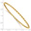 10K Yellow Gold 2.50mm Twisted Slip-on Bangle - 8 in.