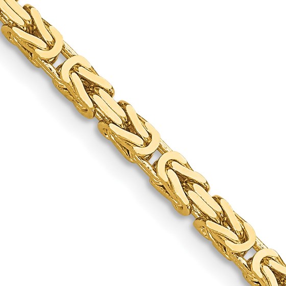 10K Yellow Gold 2.5mm Byzantine Chain - 22 in. 10K Yellow Gold 2.5mm Byzantine Chain - 22 in.