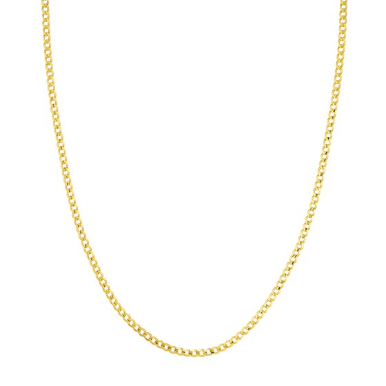 10K Yellow Gold 2.7 mm Concave Open Curb w Lobster Clasp - 22in. 10K Yellow Gold 2.7 mm Concave Open Curb w Lobster Clasp - 22in.