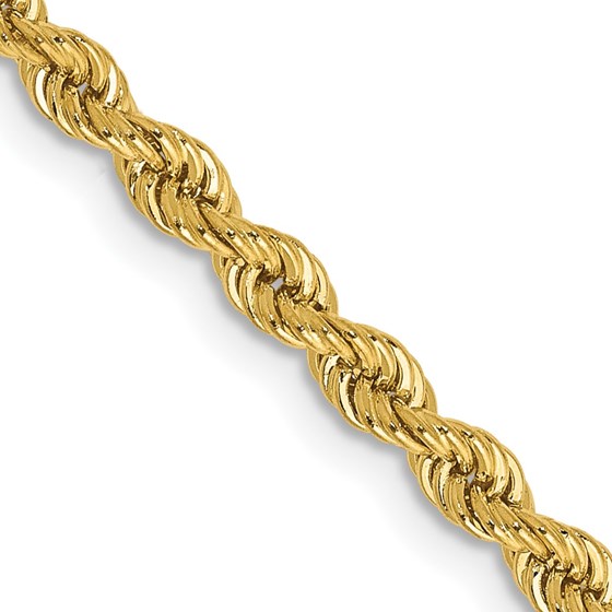 10K Yellow Gold 2.75mm Regular Rope Chain - 16 in. 10K Yellow Gold 2.75mm Regular Rope Chain - 16 in.