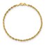 10K Yellow Gold 2.8mm Semi-Solid Rope Chain - 9 in.