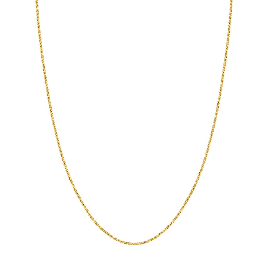 10K Yellow Gold 2 mm Rope Chain with Lobster Clasp - 22in.