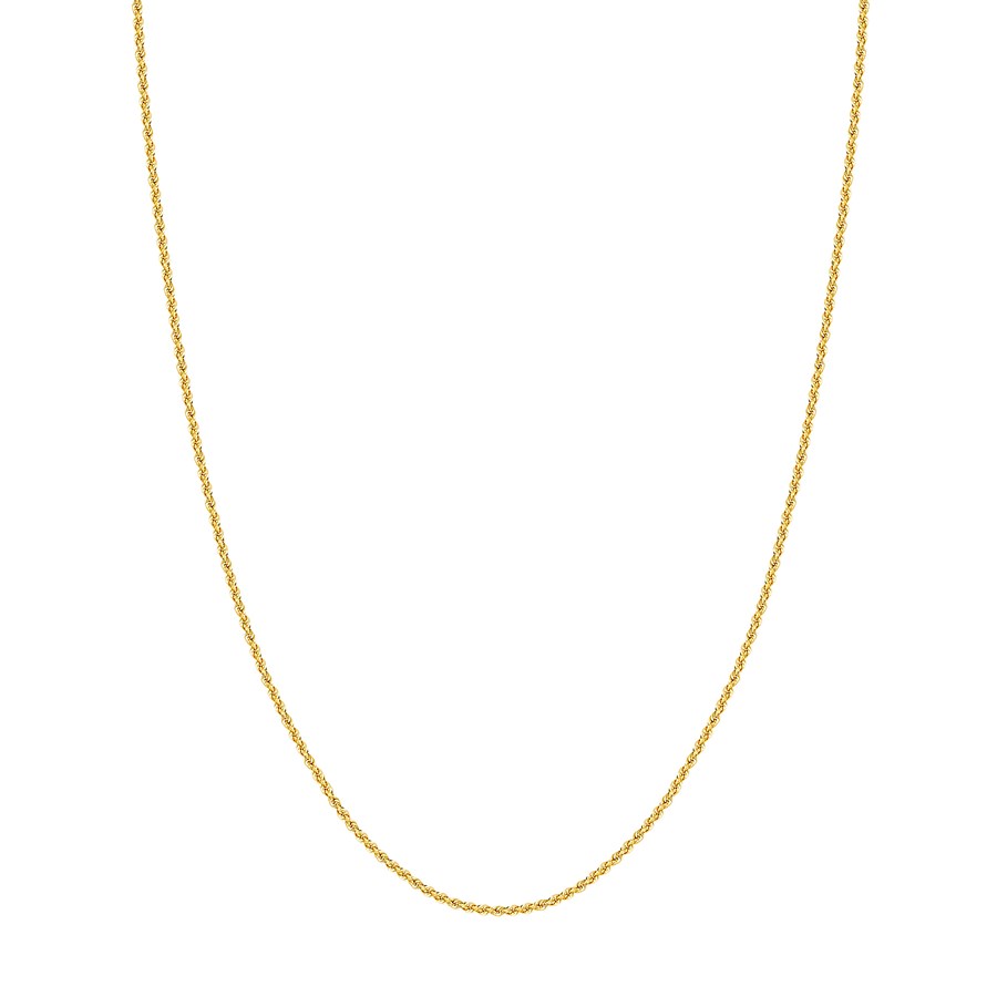 10K Yellow Gold 2 mm Rope Chain with Lobster Clasp - 24in.