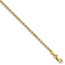 10K Yellow Gold 2mm Semi-solid D/C Rope Chain - 26 in.