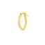 10K Yellow Gold 2mm x 15mm Polished Round Tube Hoop Earrings