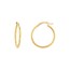 10K Yellow Gold 2mm x 25mm Polished Round Tube Hoop Earrings