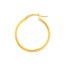 10K Yellow Gold 2mm x 25mm Polished Round Tube Hoop Earrings