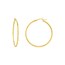10K Yellow Gold 2mm x 40mm Polished Round Tube Hoop Earrings