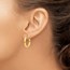 10K Yellow Gold 2x3mm Square Tube Hoops - 20 mm